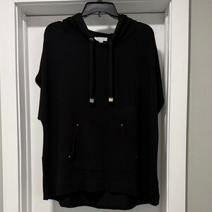 Calvin Klein Black dropped short sleeve hoodie